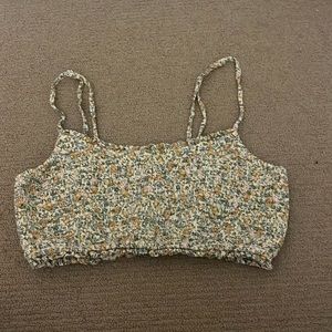 Garage floral crop top